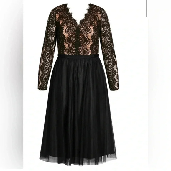 City Chic Rare Beauty black dress size XL/22 - Picture 7 of 11